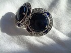 Estate ART DECO Blue Stone Earrings
