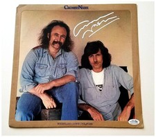 Graham Nash Autographed Whistling Down The Wire Album Cover LP CSN ACOA