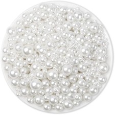 2205pcs white pearls for craft, assorted sizes fake pearl beads, sew o