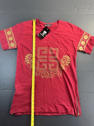 Givenchy Paris camicia uomo taglia large rossa stampa grafica nuova con etichetta vestibilità come media - Foto 2 di 9
