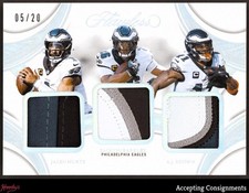 2025 Flawless Triple Silver Jalen Hurts A.J. Brown Saquon Barkley PATCH 05/20