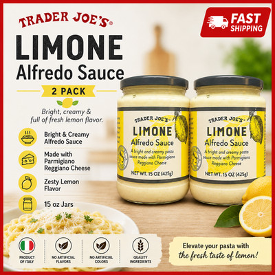 2 Pack Trader Joe's Limone Alfredo Sauce 15oz