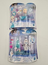 2 x Hasbro Disney Frozen Little Kingdom Small Doll & Accessories (Elsa & Olaf)