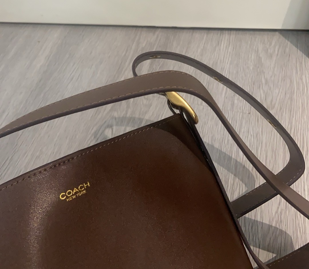 COACH レザーボストンバッグ ブラウン・ネイビー COACH レザーボストンバッグ ブラウン・ネイビー ネイビー（紺）系