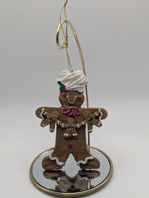 Gingerbread Man Ornament Kitchen Decor Baker Baking Christmas Treats Chef Hat