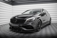 Frontlippe Passend FüR Mercedes A Amg-Line W176 Fl Roter Kern