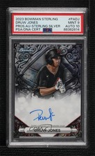 2023 Bowman Sterling Prospect Silver Refractor Druw Jones PSA 9 MINT Auto 17lu