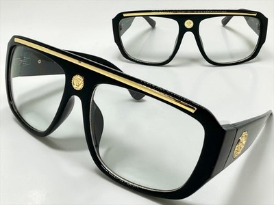 Men CLASSIC VINTAGE RETRO Hip Hop Style Clear Lens EYE GLASSES Thick Black Frame