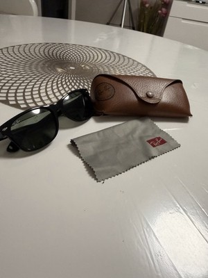 Neue Ray-Ban New Wayfarer Sonnenbrille RB 2132 Schwarz mit Original Etui + Tuch