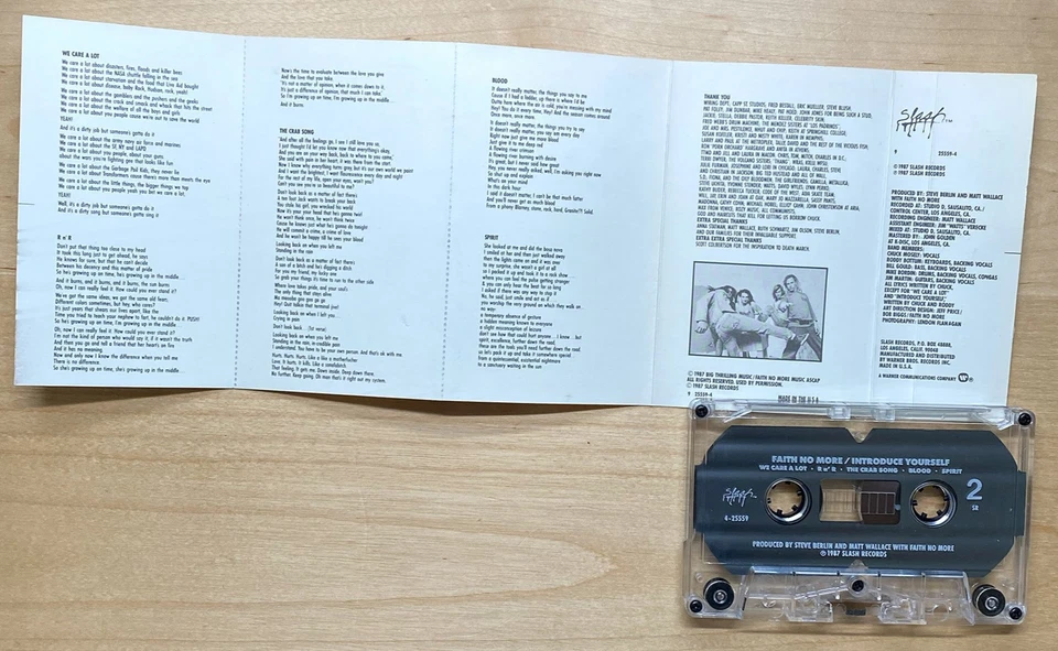 Introduce Yourself by Faith No More (Cassette, 1987) PLAY TESTED Foto 4 de 4