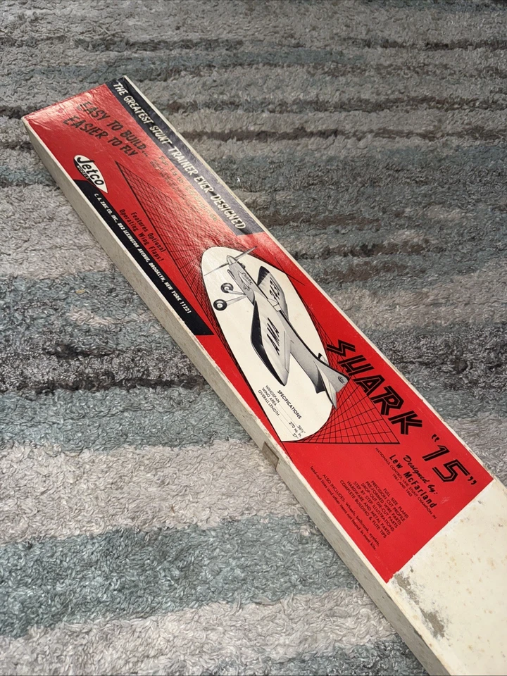 Avión RC Jetco Shark “15” Vintage Nuevo Madera Balsa Foto 2 de 4