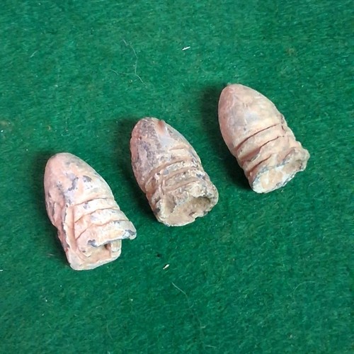 Original Civil War (1861-65) Lot of 3 Lead Bullets Projectiles Militaria
