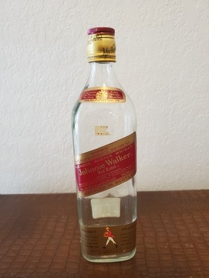 VINTAGE JOHNNIE WALKER RED LABEL SCOTCH WHISKY 750ML BOTTLE EMPTY