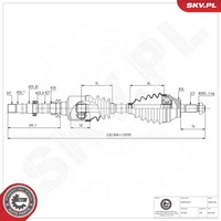 Esen SKV Antriebswelle Gelenkwelle FüR Peugeot 205 II 20A/C 741A/C 741B 20D