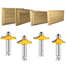 LEATBUY Door&Drawer Front Edging Router Bit Set 1/2-Inch Shank 4 PCS, 2