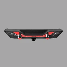for 2007- 18 Jeep Wrangler JK Unlimited Steel Rear Bumper w/ Led Light D-Rings