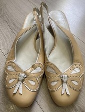 Women Carvela Heels Beige Leather 37.5