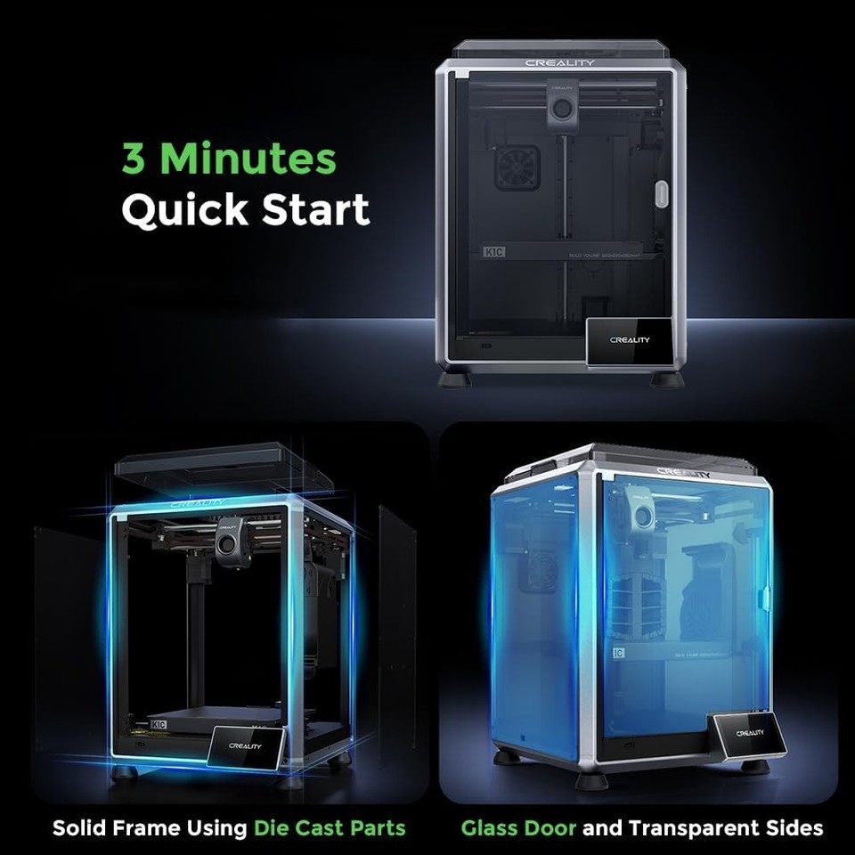 Refurb C 【Refurbished】Creality K1C 2025 3D Printer 600mm/s Auto Leveling AI ...