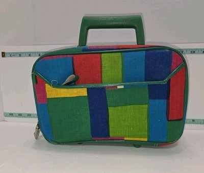 VINTAGE MOD 1960s Pop Art Suitccase/Overnight/Train Case 10x6x4