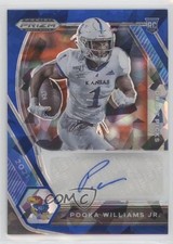 2021 Panini Prizm Draft Picks Blue Ice 21/75 Pooka Williams Jr #DPA-POO Auto 0c2
