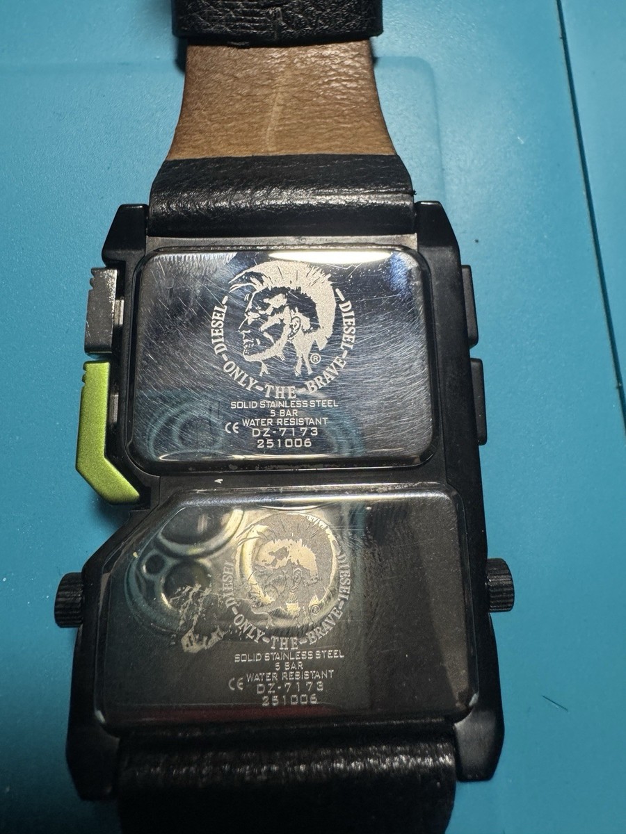 Diesel DZ-7173 Dual Analog Digital Quartz Sport Watch Black