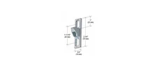 CRL Chrome Lock Keeper 3/4"W with 1-11/16" Screw Holes for Sliding Doors
