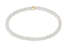 Enewton Classic Pearl 3mm 14kt Gold-filled Beads Stretch Stack Bracelet New