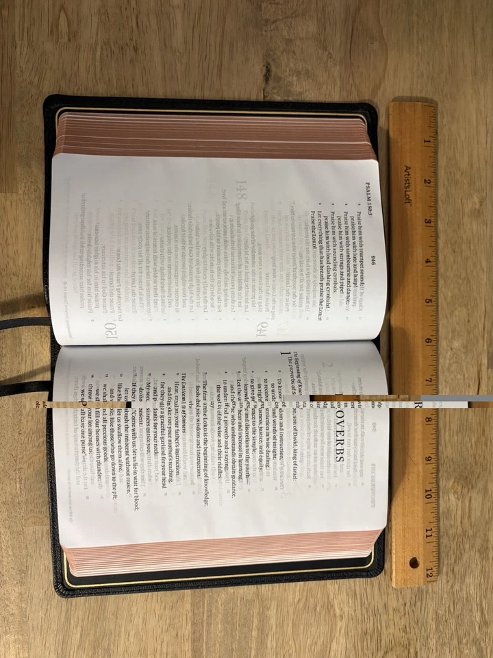 ESV Heirloom Single Column Bible -Black Goatskin- Personal Size - Image 3 of 4