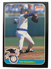 Vtg 1986 Ted Higuera Milwaukee Brewers Donruss MLB All Star Jumbo Card #57