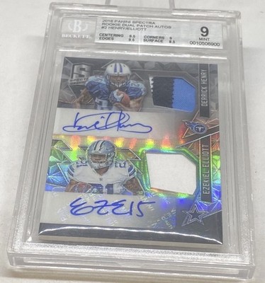 2016 Derrick Henry Ezekiel Elliott ROOKIE RC 21/25 JSY# BGS 9/10 POP3