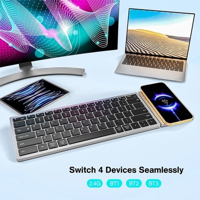 Multi Functional Wireless Keyboard Support For Laptop Tablet BT 5.0 SET
