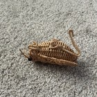 Vtg Wicker Bug Insect Fly Boho Woven Sculpture Bug Decor Cottagecore MCM Cricket — photo 5