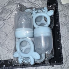 2 Breastmilk Popsicle Molds  2 Baby Fruit Food Feeder for Teething Relief