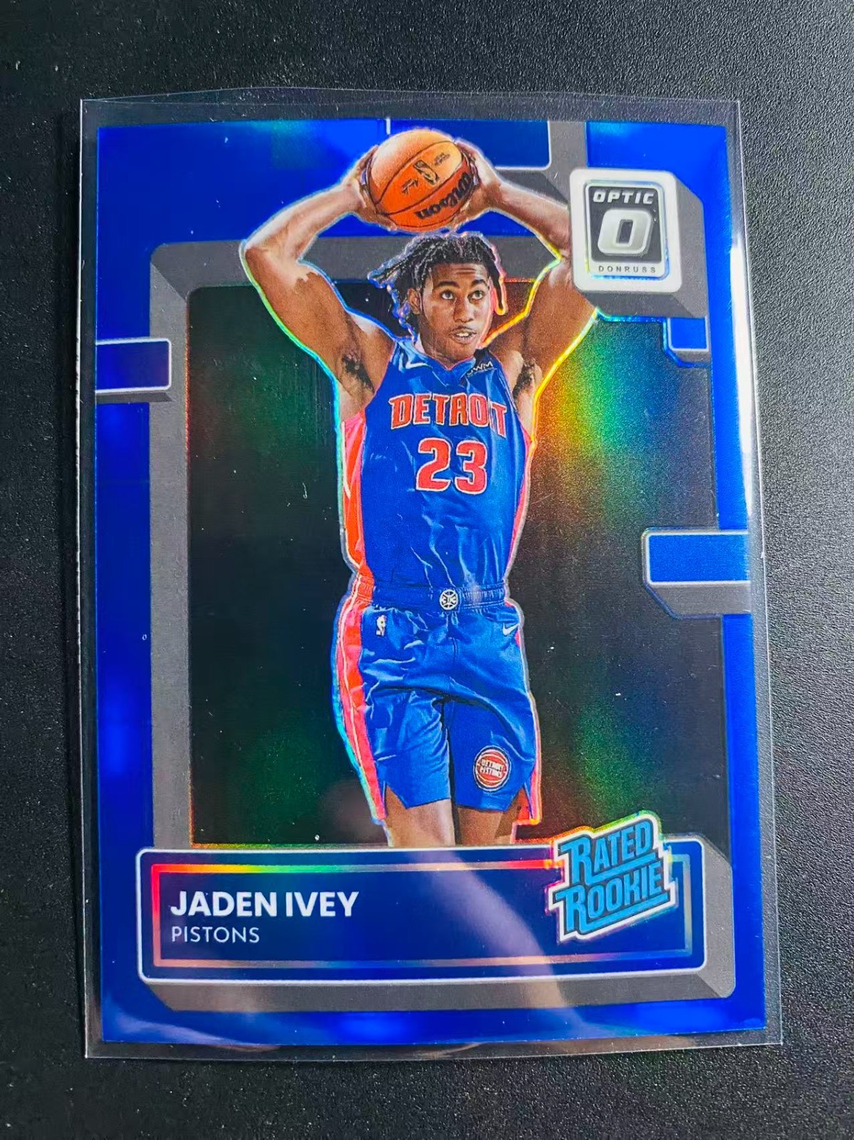 2022-23 Panini Donruss Optic Rated Rookie Jaden Ivey #241 RC Blue Prizm /49