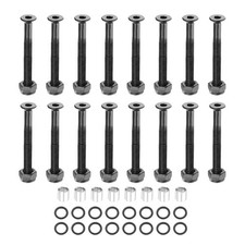 16pcs Skateboard Hardware 1-1/4" Screws 16pcs Nuts 8pcs Spacers 16pcs Washers