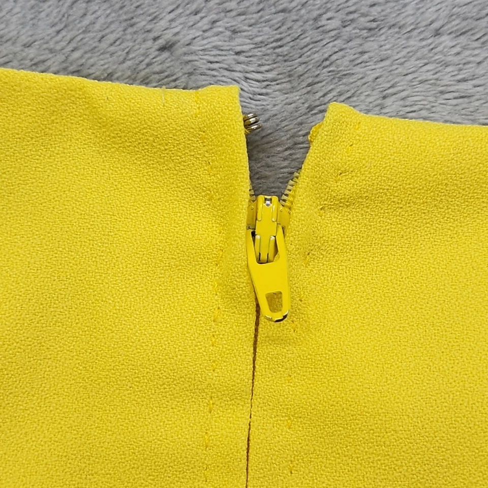 Винтажный длинный пухлый Мари рукав завышенной талии макси платье размер M желтый белый кружева - Изображение 4 из 4