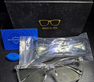 Anti Blue Ray, 2pk. Unisex  Blue Light Blocking Square Style Eyeglasses (T1)