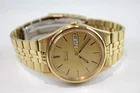 Vintage Seiko Gold Tone Day/Date Quartz Watch Ref 7N43-8A30 Working