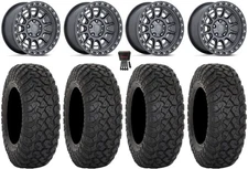 Fuel Cycle 15" Wheels Gunmetal +10mm 33"RT320 Tires UForce U10 Pro/U10 XL Pro