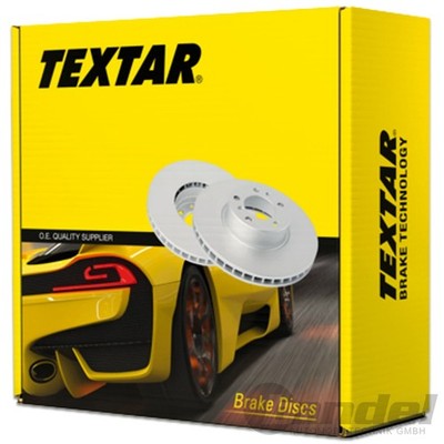2X TEXTAR BREMSSCHEBEIBEN 332mm INNENBELÜFTET VORNE PASSEND FÜR MITSUBISHI