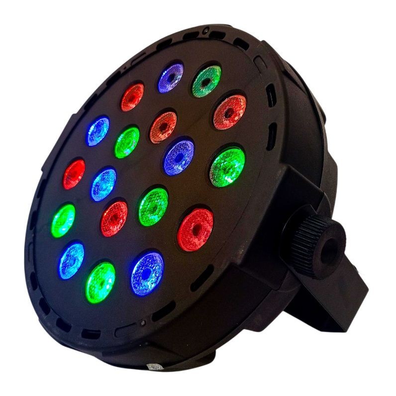 Mini Faro Strobo RGB 18 LED per Discoteca e Feste | Alta Luminosità 50W