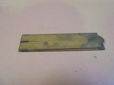 Vintage Lufkin Rule 3620 or 362C Folding Boxwood Ruler heavy brass