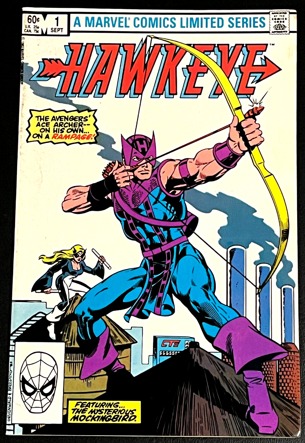HAWKEYE #1 (FN/VF) Clint Barton Origin! 1st meeting with MOCKINGBIRD 1983 Marvel