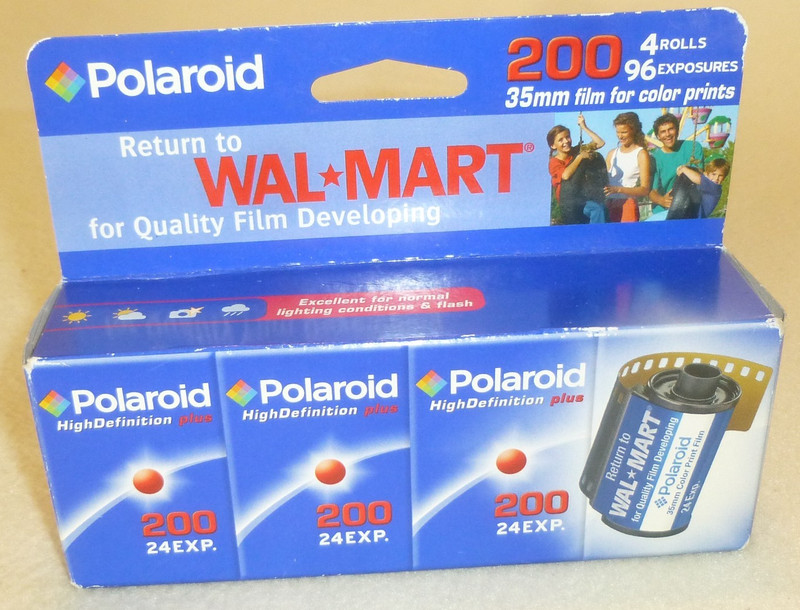 New Vintage Polaroid 200 ISO 35mm Color Film 4 Rolls Sealed Exp 06/2006 Walmart