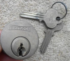 Vintage original WHITLOCK lock  Cylinder with 2 KEIL  keys