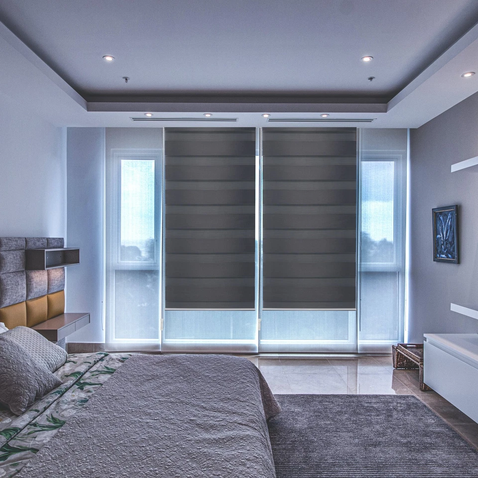 Doppelrollo DuoRollo Klemmfix ohne Bohren Seitenzug Fenster Rollo - Bild 3 von 4