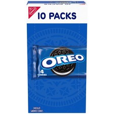 OREO Chocolate Sandwich Cookies, 10 Snack Packs 4 Cookies Per Pack 