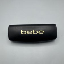 BEBE Eyeglasses Sunglasses Case BLACK GOLD Hard Shell Protective Carrier