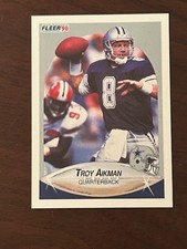 1990 Fleer - Troy Aikman #384 NFL Football Cowboys HOF