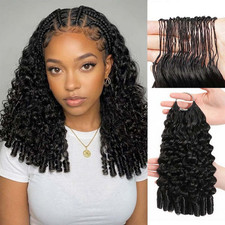 Human Crochet Hair for Black Women 12 Inch Burmese Curly Human Hair Bundles Pre-
